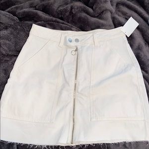 White denim skirt